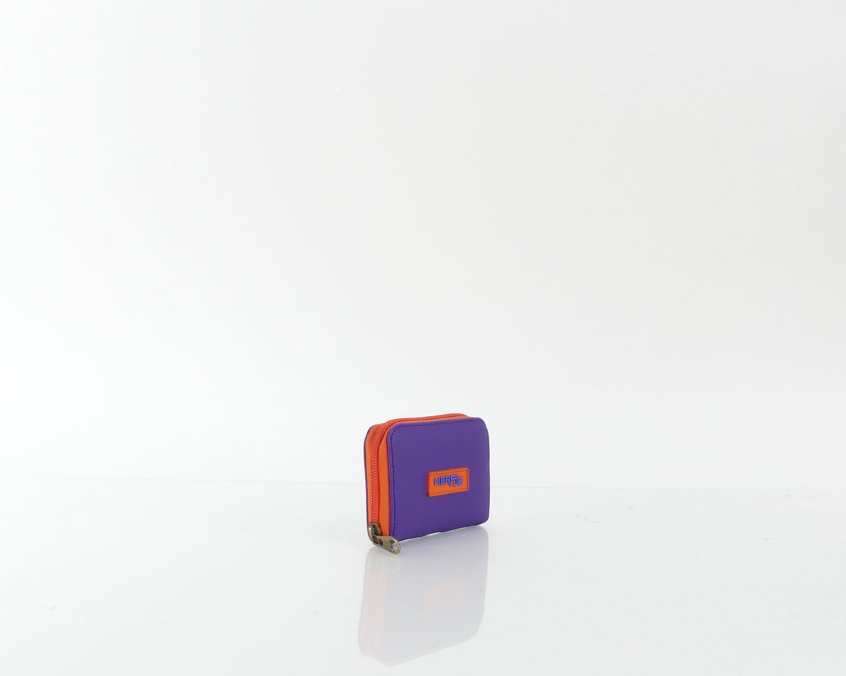 Billetera Malta Nudos, color violeta y naranja