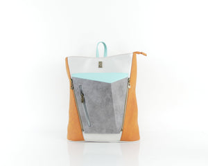 Morral manos libres Turky, color hielo y naranja