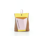 Morral manos libres Turky, color amarillo y camel