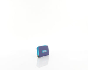 Billetera Malta Nudos, color azul oscuro y turquesa