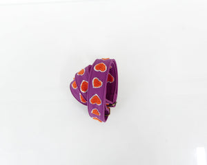 Straps Corazón, color moraleche y naranja