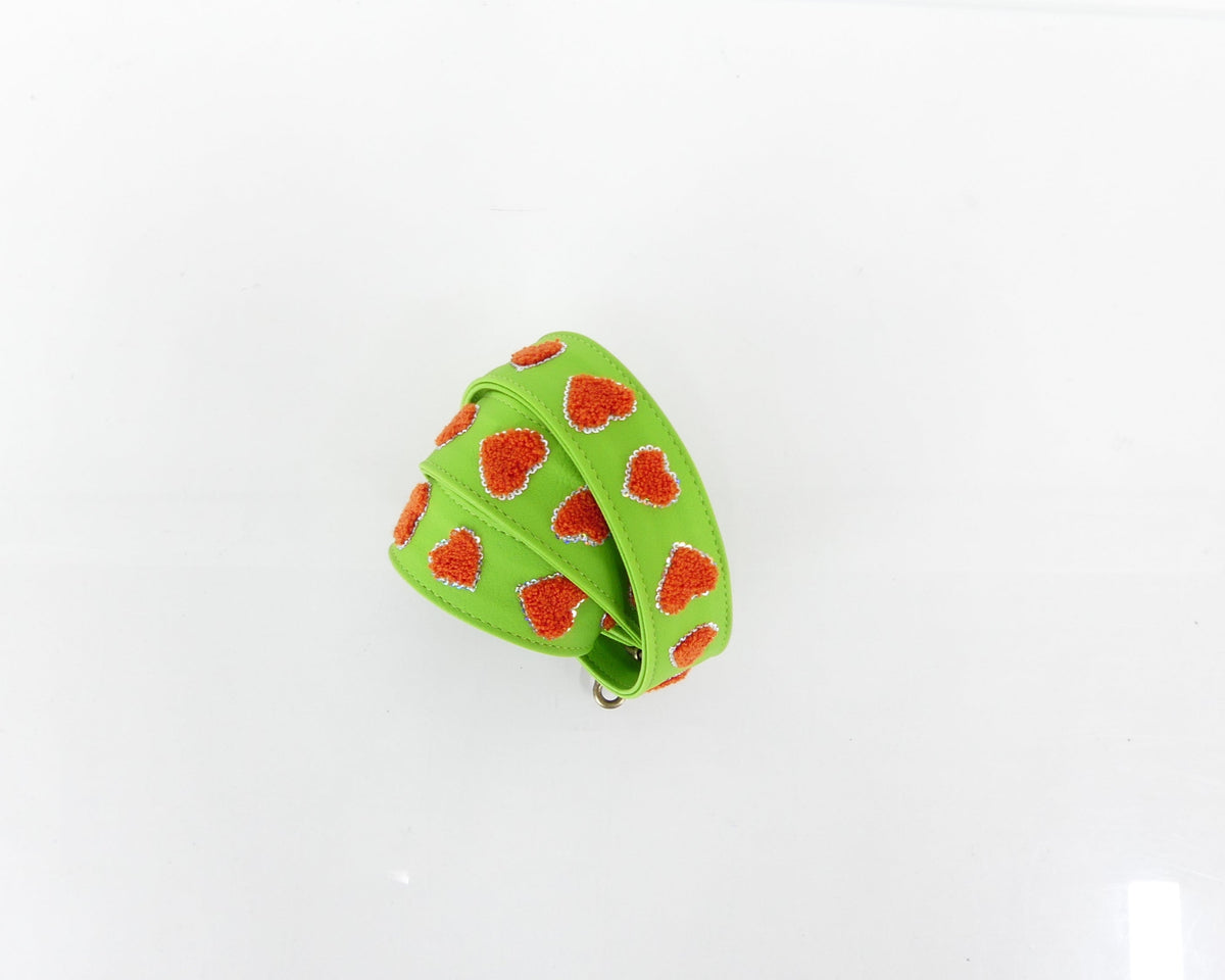 Straps Corazón, color verde y naranja