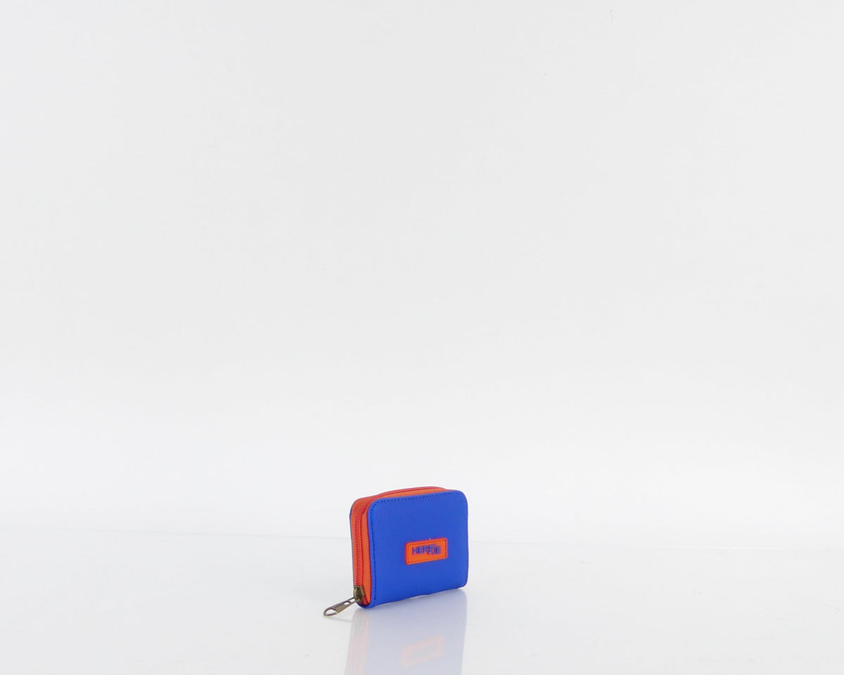 Billetera Malta Nudos, color azul rey y naranja