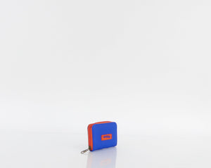 Billetera Malta Nudos, color azul rey y naranja