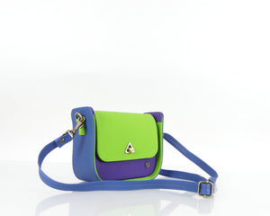 Cartera manos libres Timo, color verde y morado