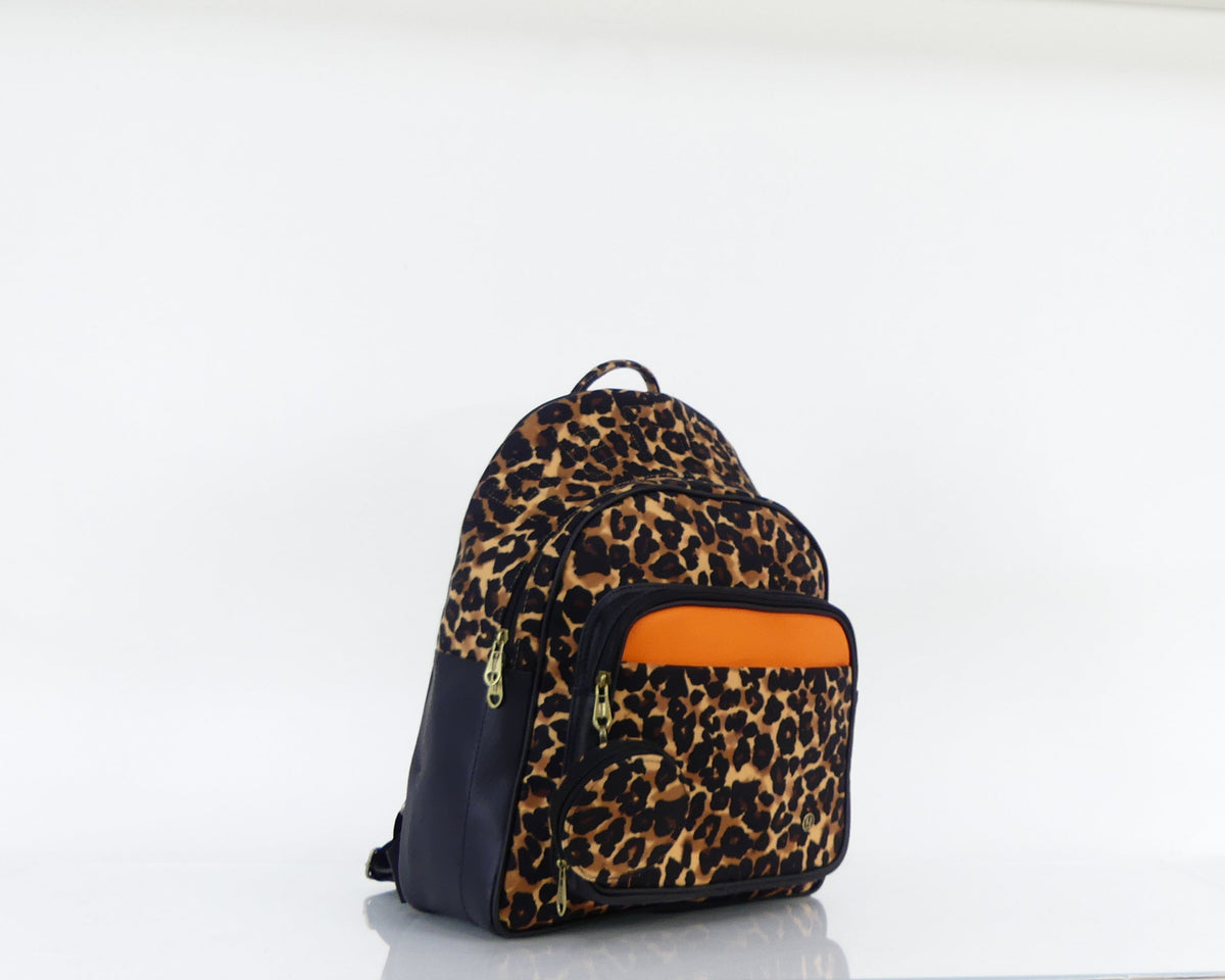 Morral Londres grande, color negro y leopardo