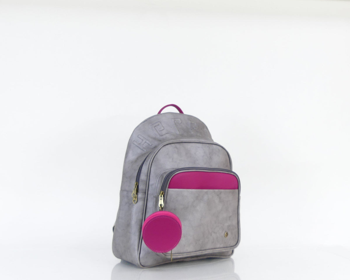 Morral Londres grande, color plateado y moraleche