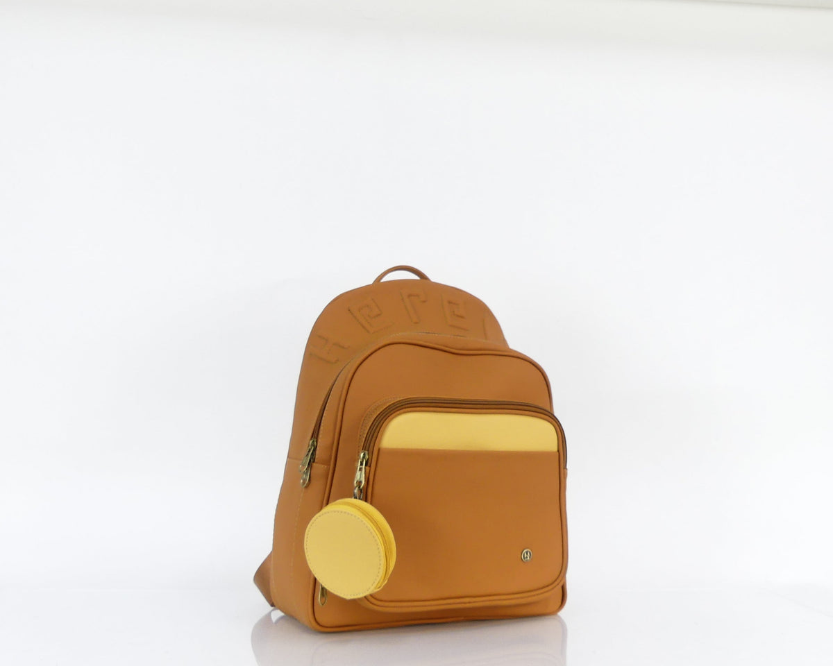 Morral Londres grande, color camel y mostaza