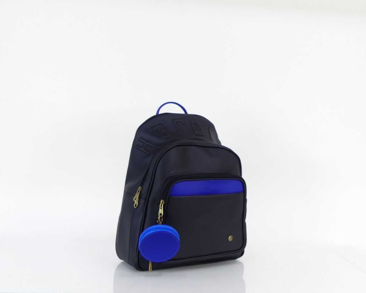 Morral Londres grande, color negro y azul