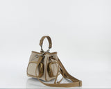 Cartera manos libres Barcelona, color beige y camel