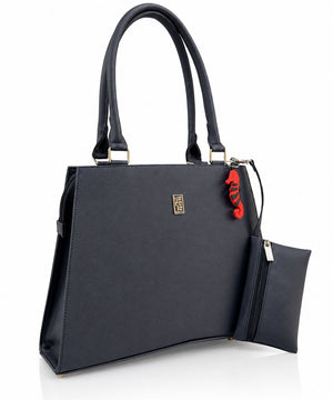 Cartera de mano Italia color negro de Hereje, colección Siete Colores