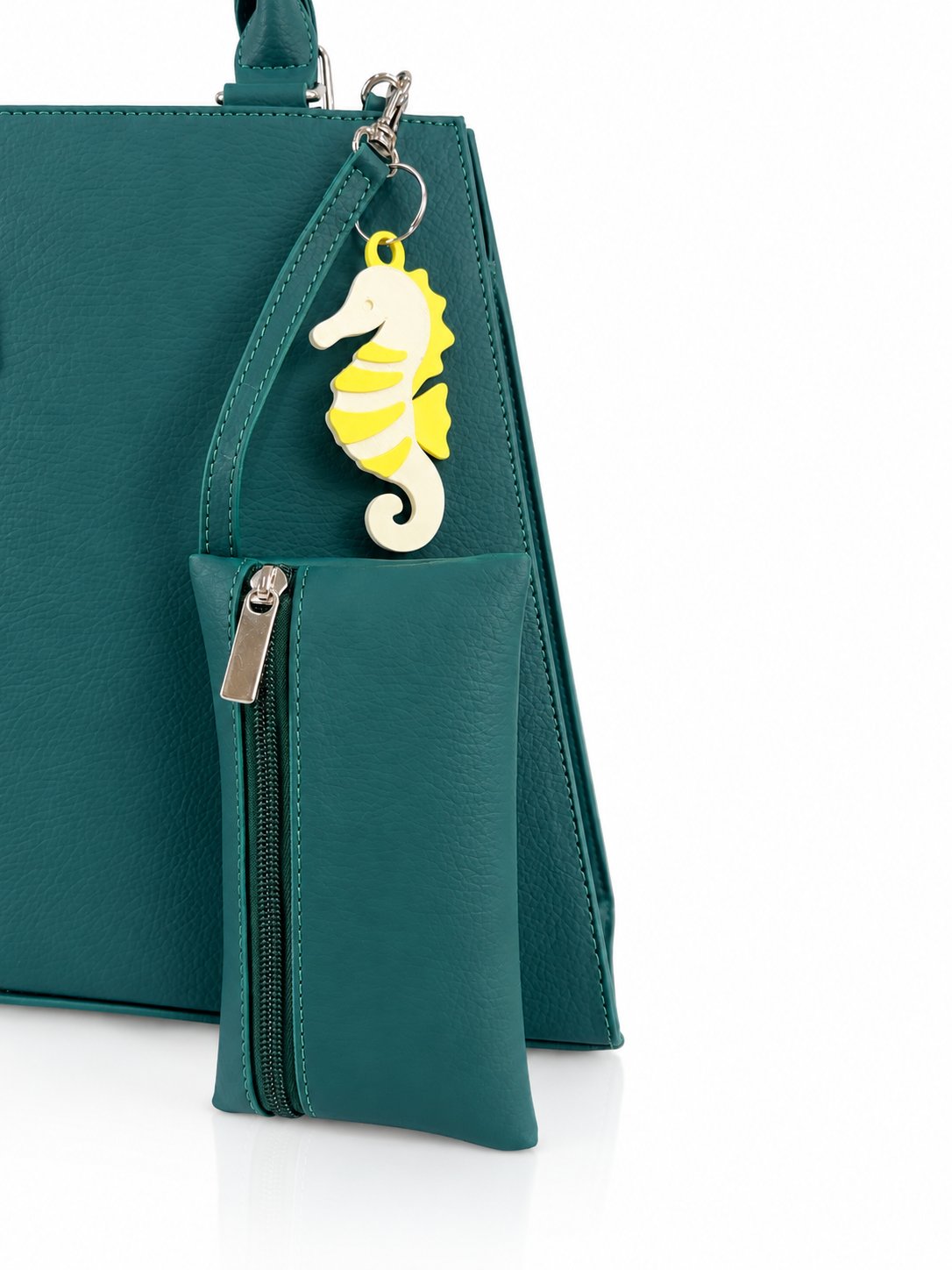 Cartera de mano Italia color verde de Hereje, colección Siete Colores