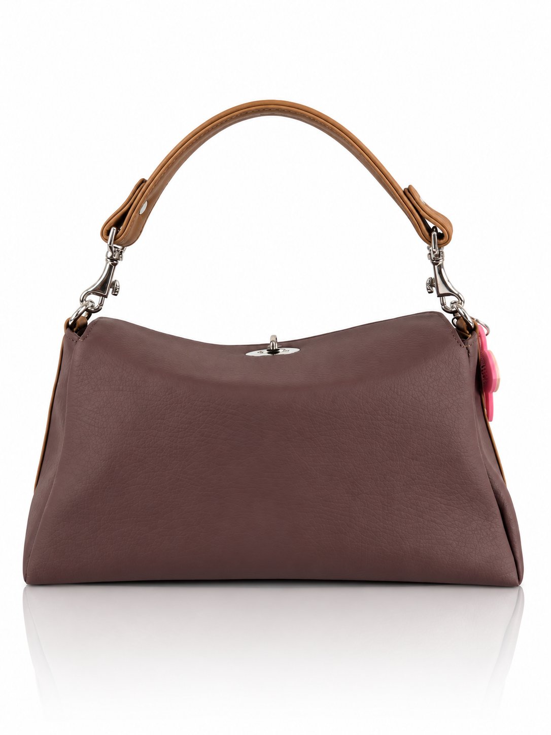 Cartera manos libres Japón color café de Hereje, colección Siete Colores