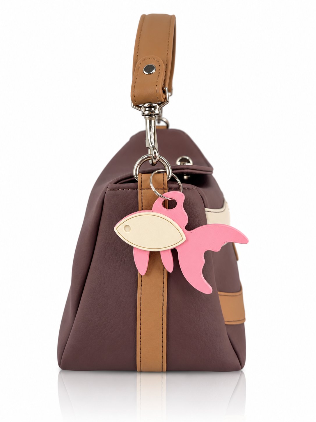 Cartera manos libres Japón color café de Hereje, colección Siete Colores