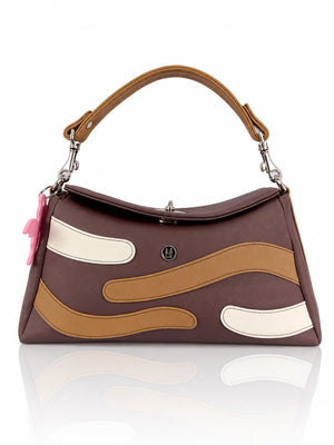 Cartera manos libres Japón color café de Hereje, colección Siete Colores