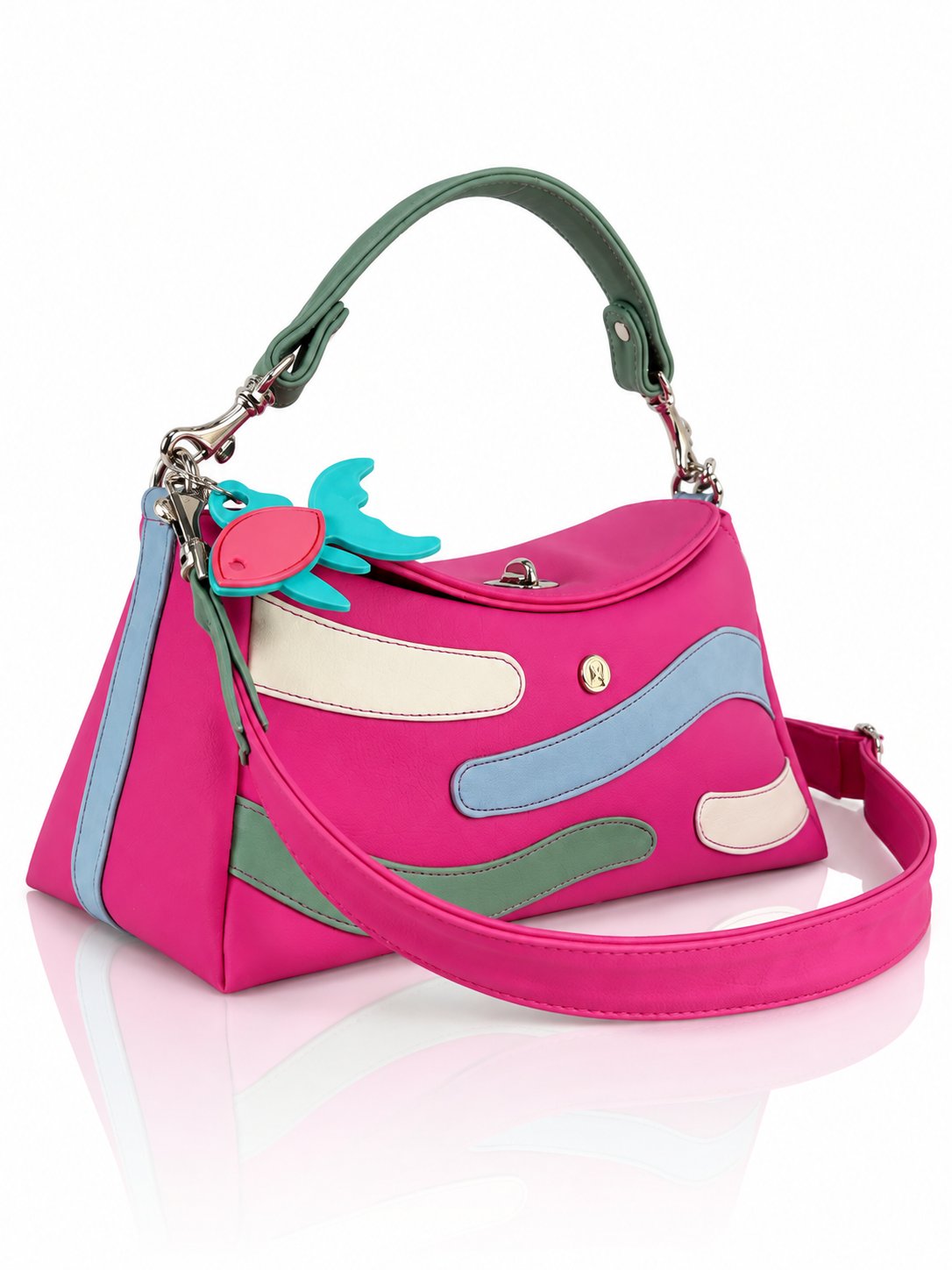 Cartera manos libres Japón color fucsia de Hereje, colección Siete Colores