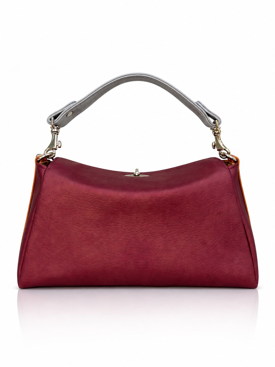 Cartera manos libres Japón color vinotinto de Hereje, colección Siete Colores