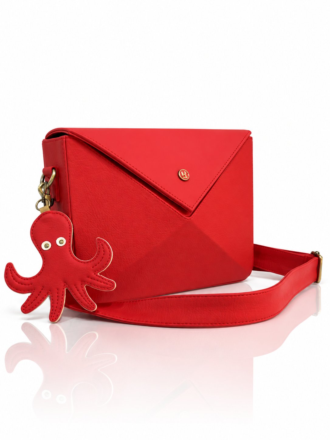 Cartera manos libres Nina color rojo de Hereje, colección Siete Colores