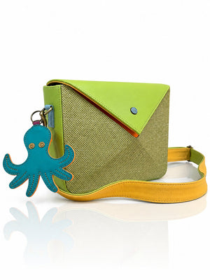Cartera manos libres Nina color verde lima de Hereje, colección Siete Colores