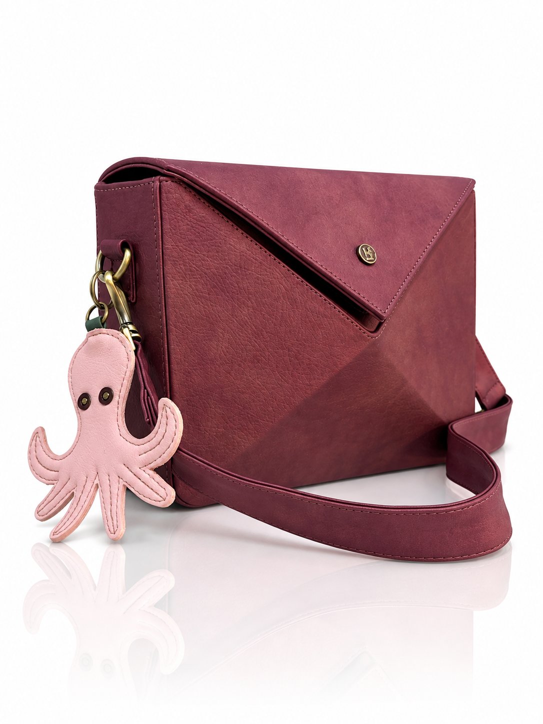 Cartera manos libres Nina color vinotinto de Hereje, colección Siete Colores