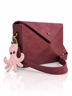 Cartera manos libres Nina color vinotinto de Hereje, colección Siete Colores